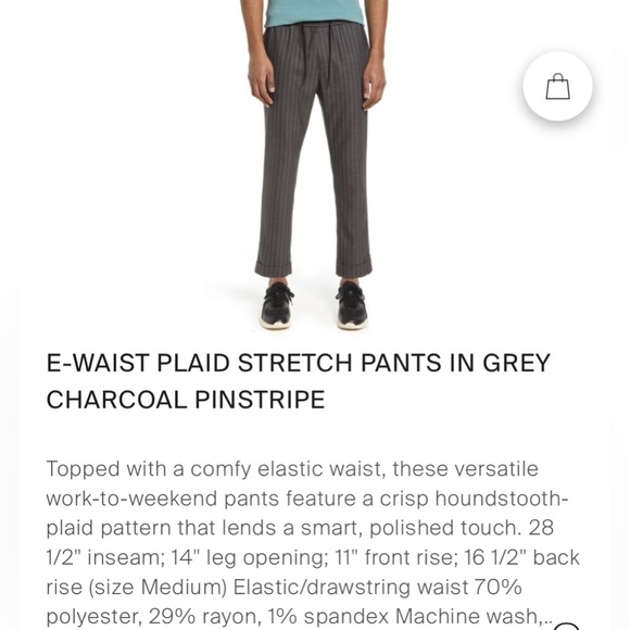 🆕OPEN EDIT - Men’s Elastic Waist Pinstripe Pants 🆕 - Picture 2 of 9